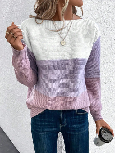 Patchwork sweater for women