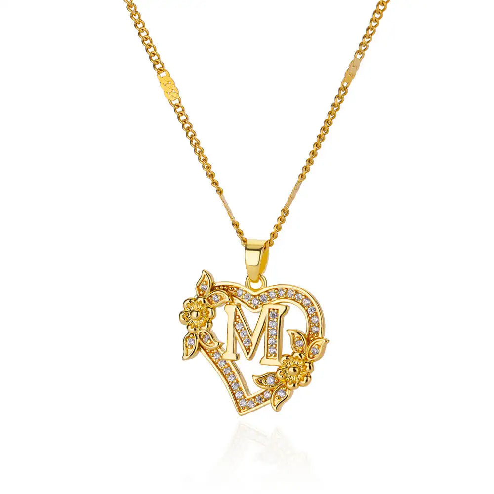 Cardiac beginning letters' necklace