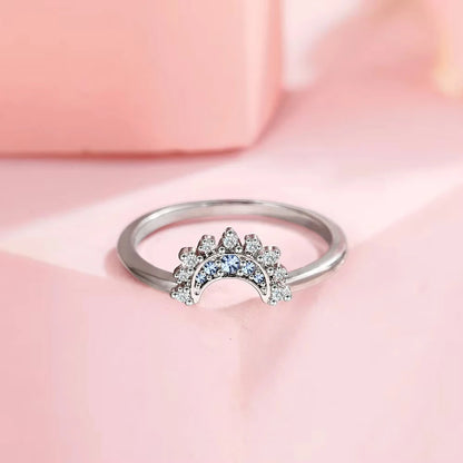 Sun and moon wedding ring set