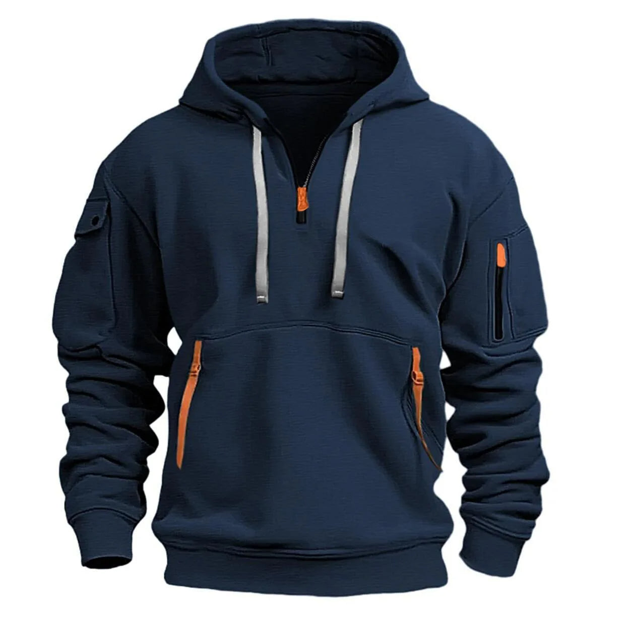 Casual Fleece Hoodies with Multiple Pockets