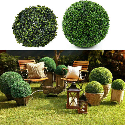 Boxwood 2 große 28 cm künstliche Topiary-Bälle Buchsbaum