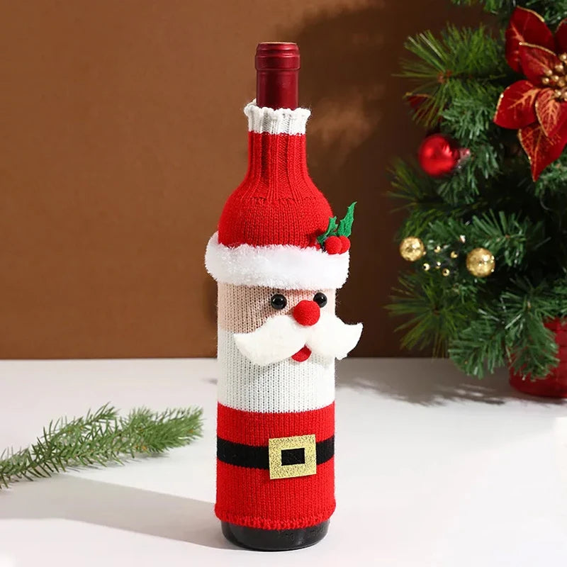 Christmas cover for wine bottles