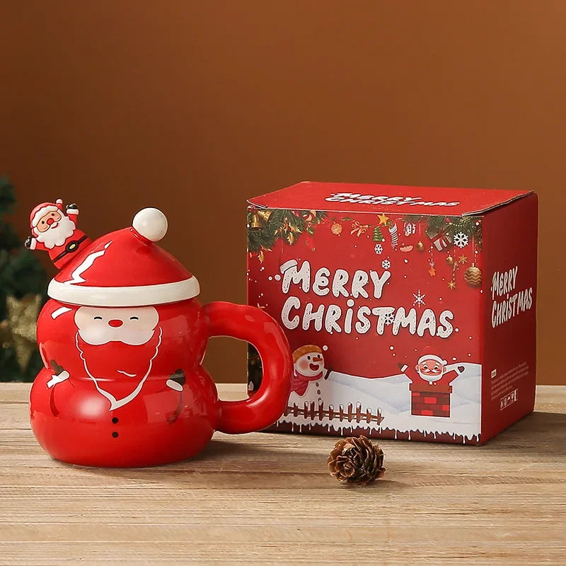 Ceramic snowman Christmas cup