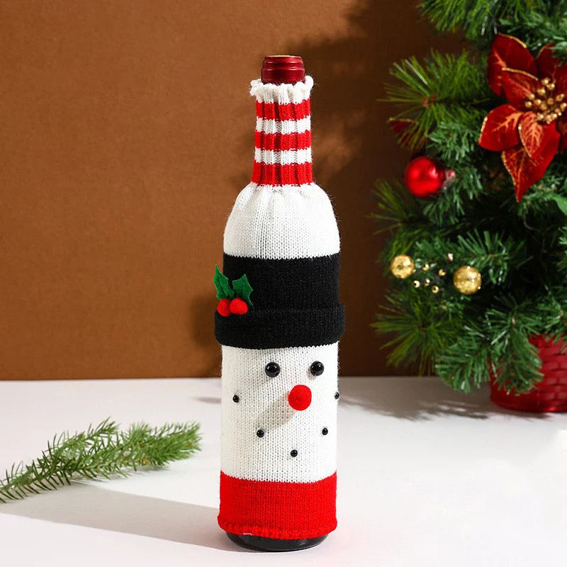 Christmas cover for wine bottles