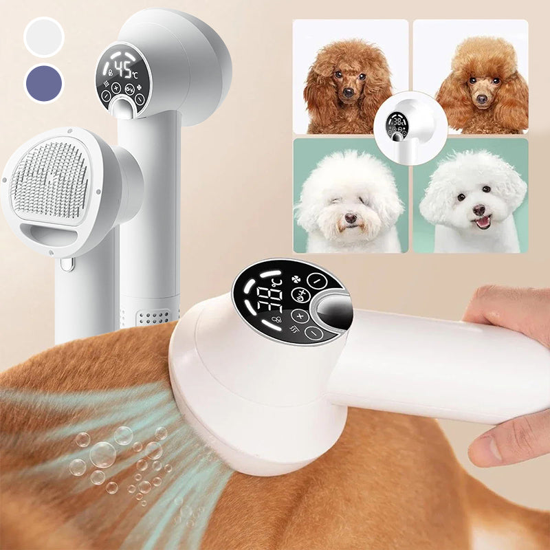 CleanPet - Portable 2-in-1 Pet Hair Dryer with Slick Brush