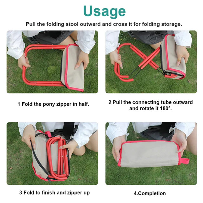 Versatile portable lightweight folding stool