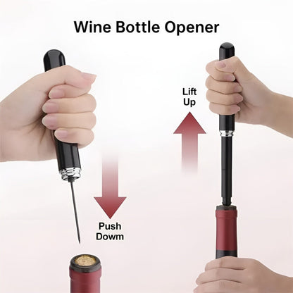 Air pressure wine opener