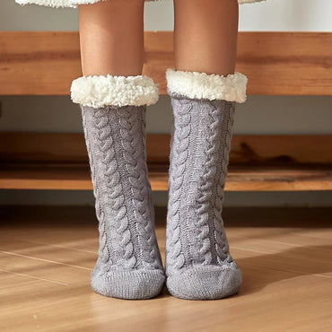 Thermo socks with teddy feed