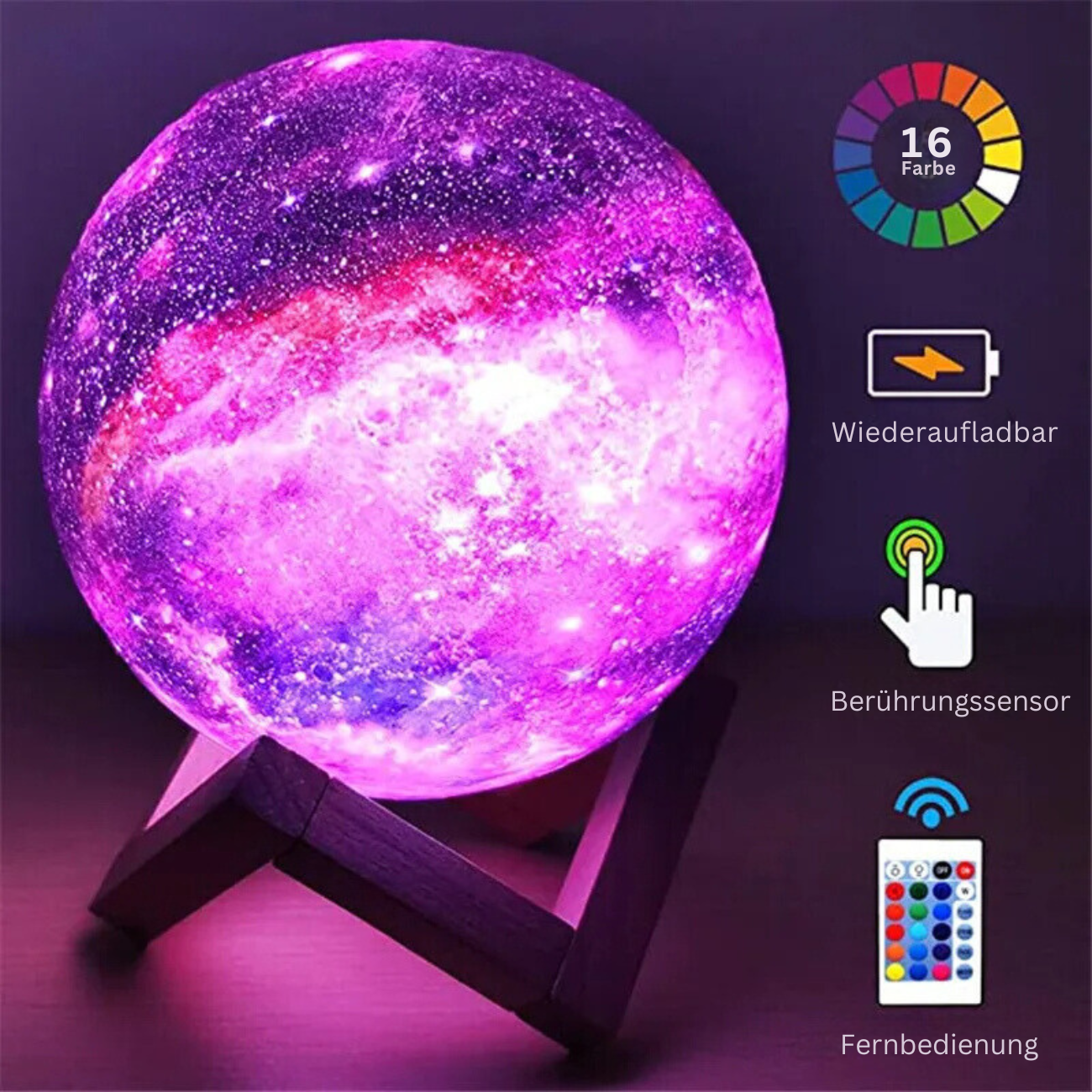 3D LED Nachtlicht moon lamp