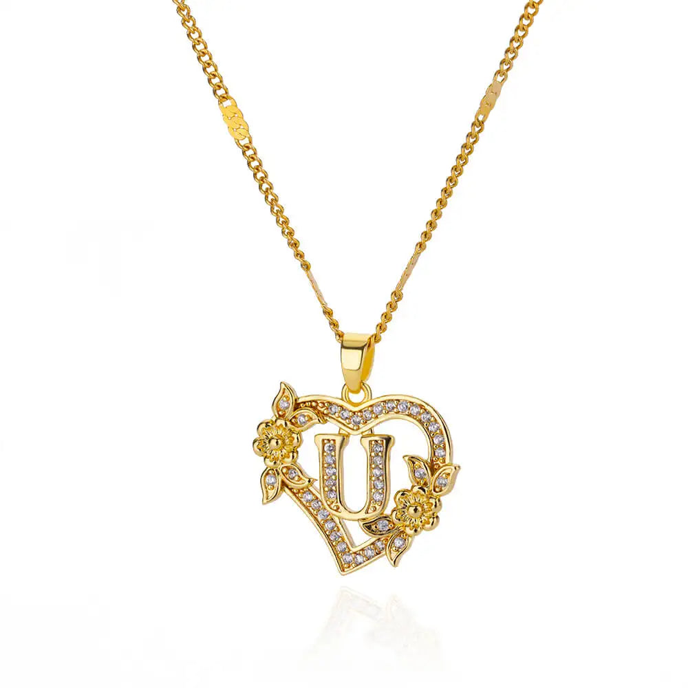 Cardiac beginning letters' necklace