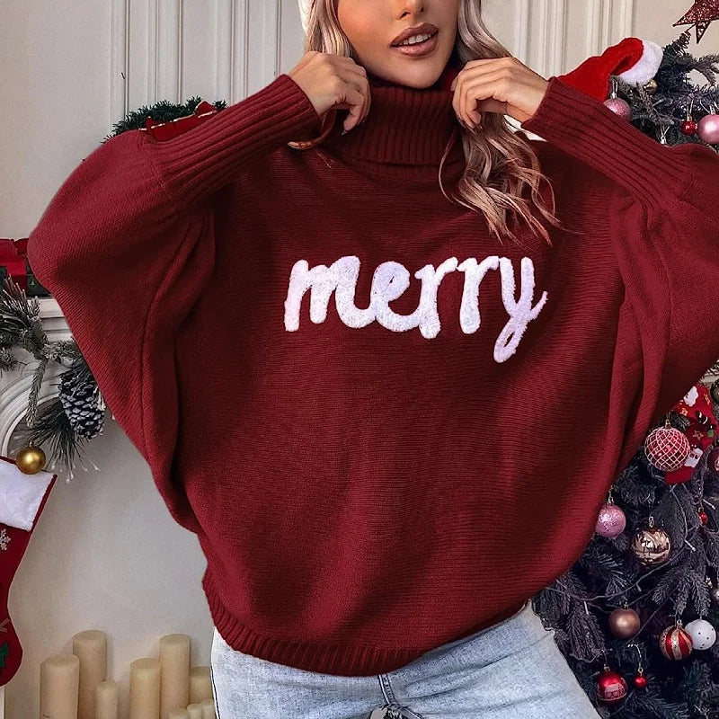 MERRY™ - Festlicher Rollkragenpullover aus Strick