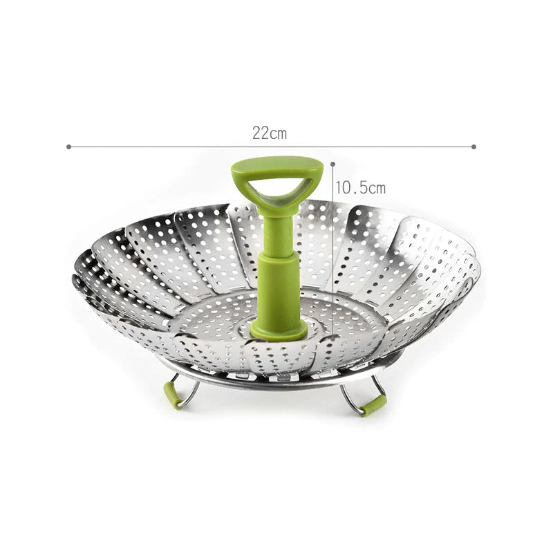 (1+1 Free)Kuchmi™ - Flower-shaped folding steel steamer - Prepare your meal without losing the nutrients! [Discount Sista Dagen]