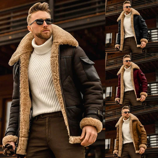 Fleece-lined men jacket