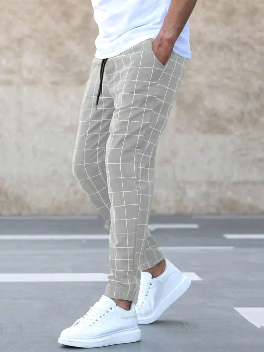 (50% off) Matteo™ - Elegant Grid Pattern Trousers [Last Day Discount] 