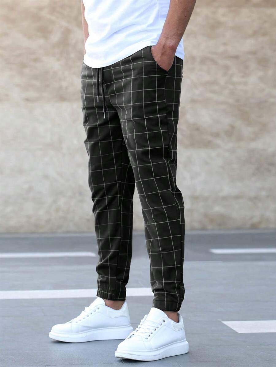 (50% off) Matteo™ - Elegant Grid Pattern Trousers [Last Day Discount] 