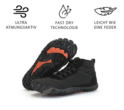 Waterproof winter barefoot shoe for women and men