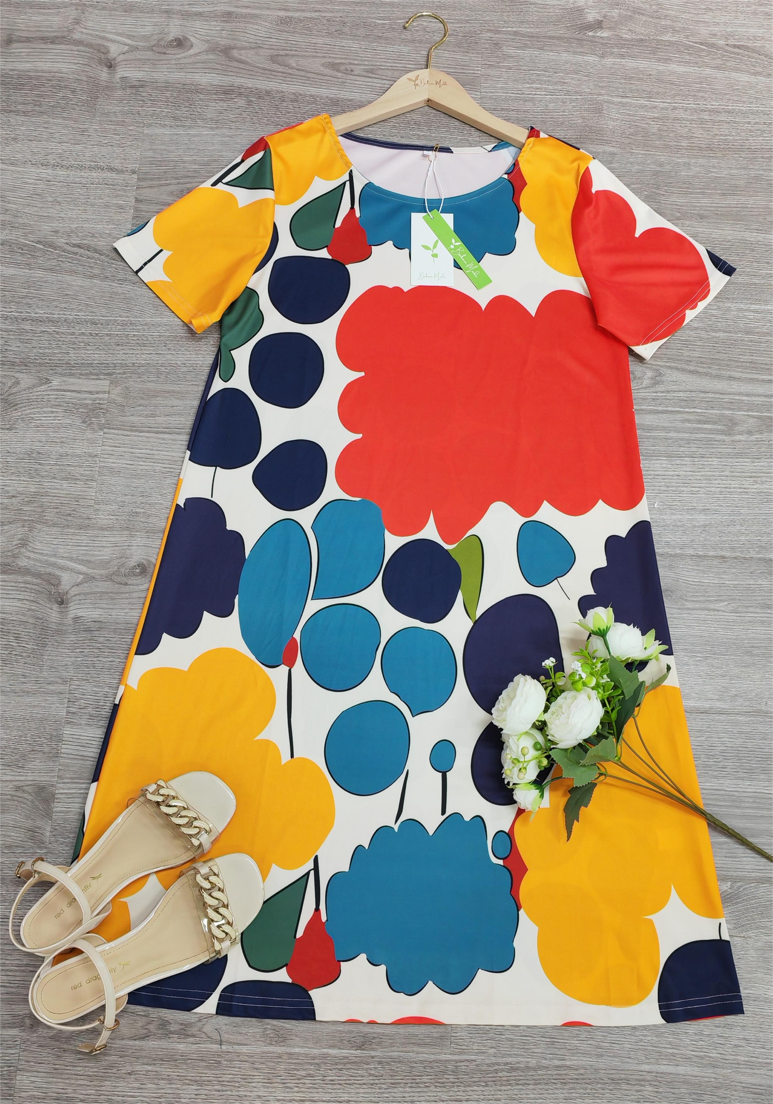 (50% off) Mirrie™ - Charming Multicolor Midi Dress with A-Line Silhouette [Last Day Discount]