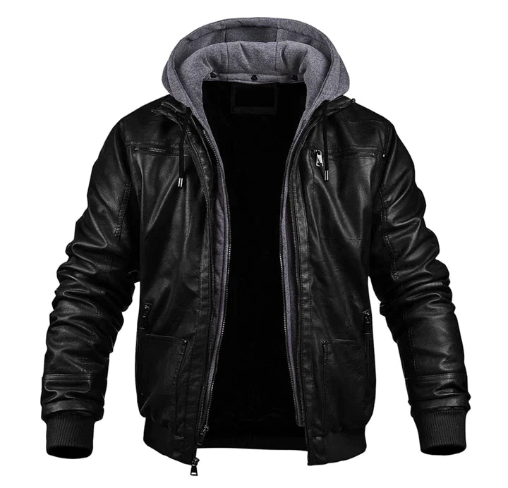 Buglo™ Hooded Leather Jacket [Last Day Discount]