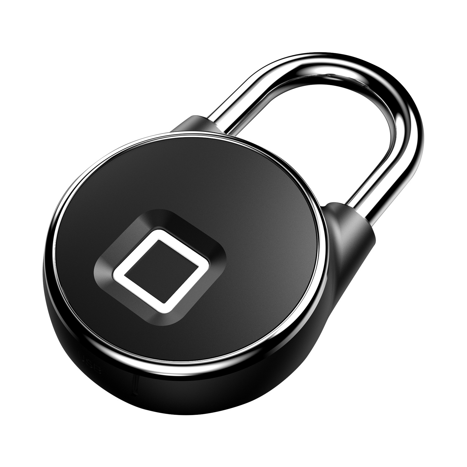 Black Anti-Theft Smart Fingerprint Padlock 