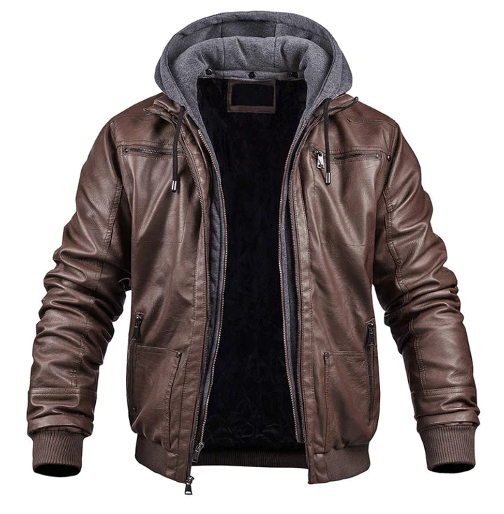 Buglo™ Hooded Leather Jacket [Last Day Discount]