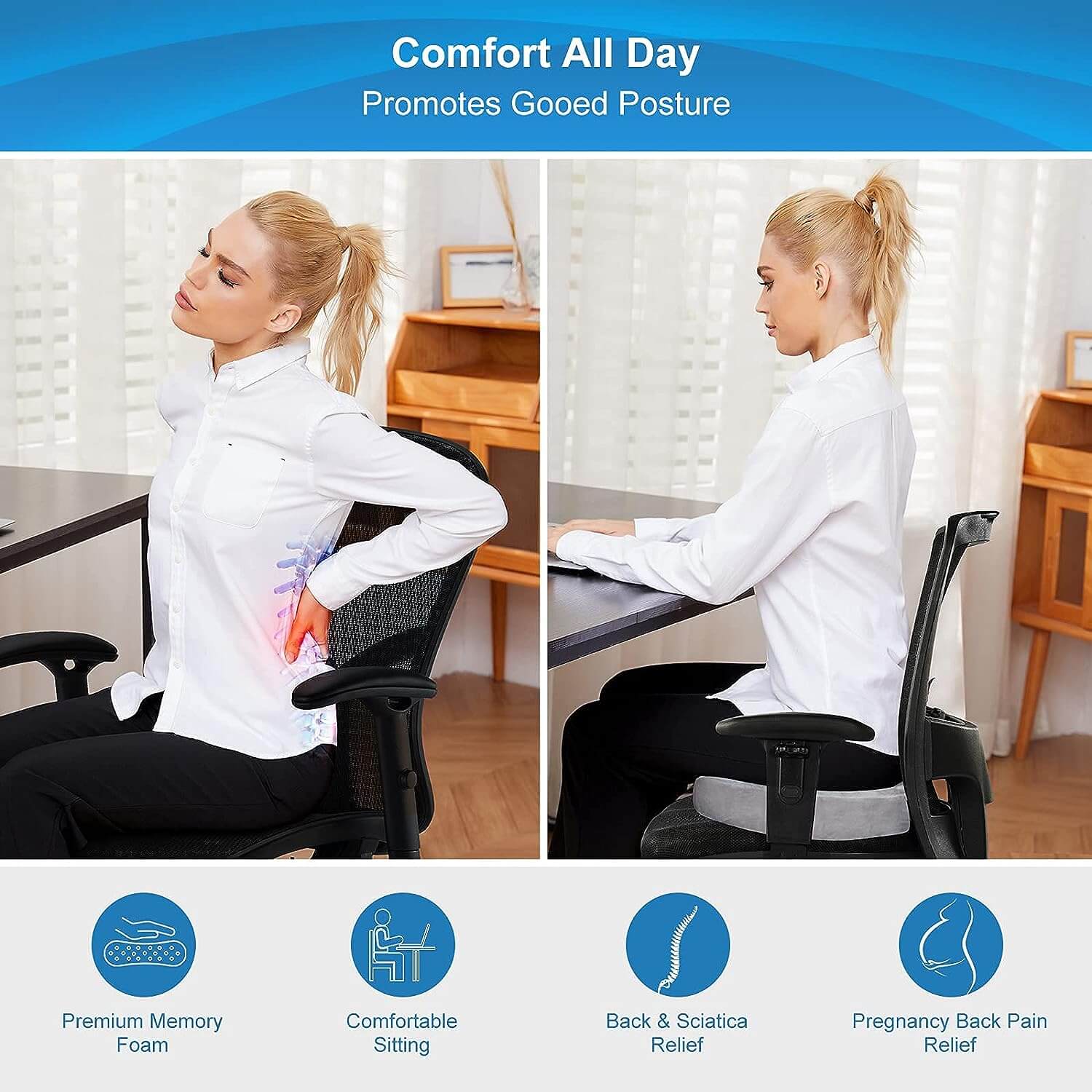 (50% off) OrthoSeat™ - Orthopedic Seat Cushion [Last Day Discount] 