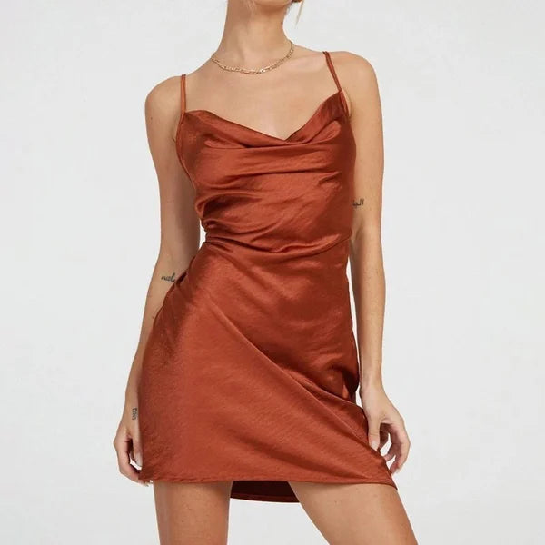 (50% off) Shine™ - Satin Mini Dress - You'll be collecting compliments like crazy! [Last day discount]