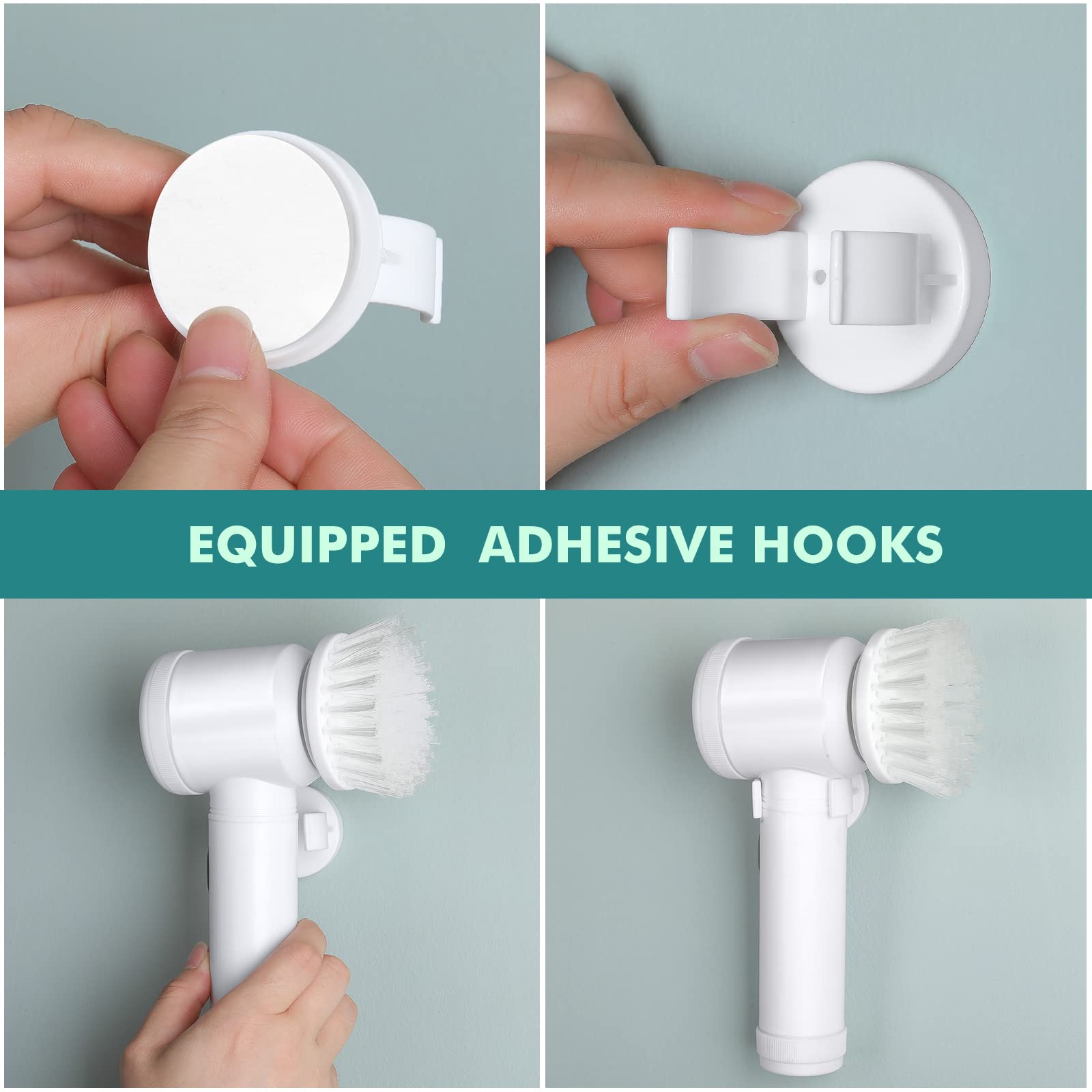 Electric Hand Scrubber Brush - 3 Heads Included 【Last Day Discount】