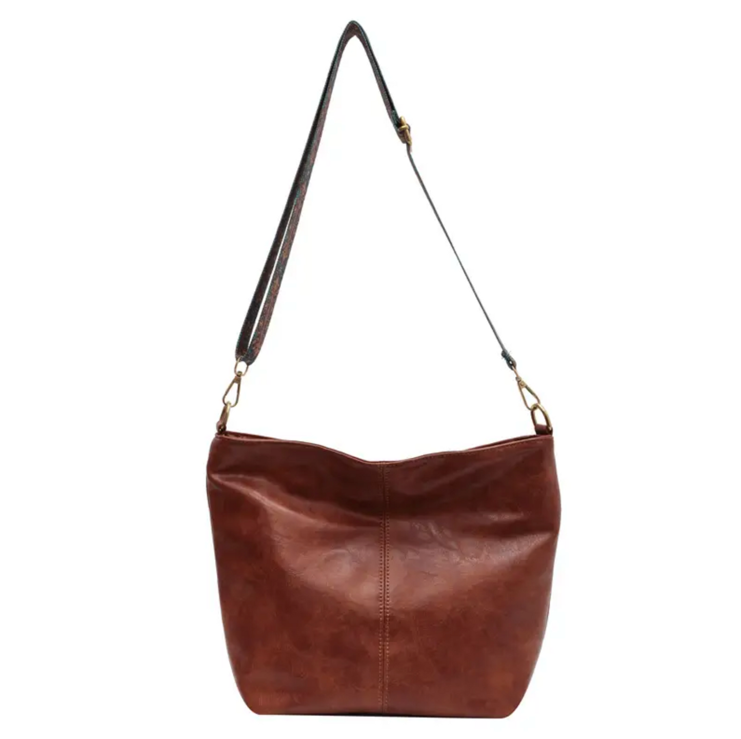 Faux leather shoulder bag