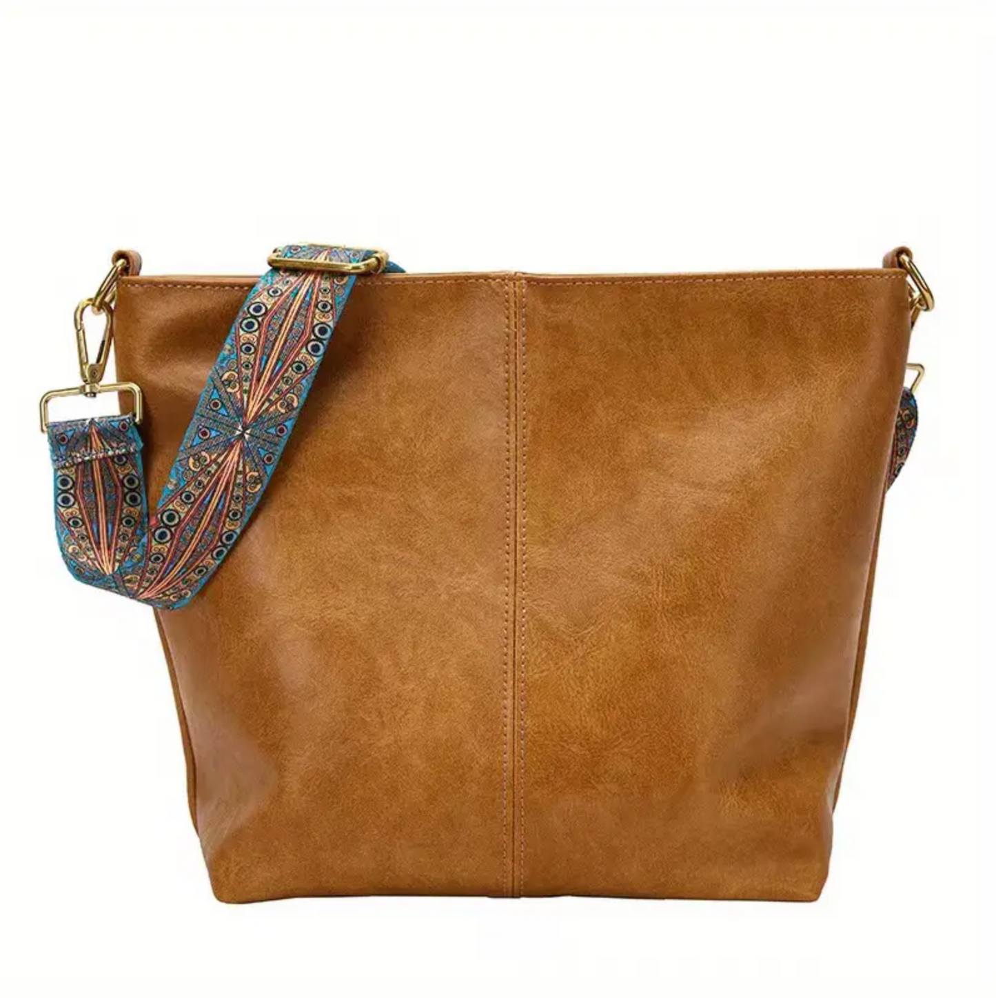 Faux leather shoulder bag