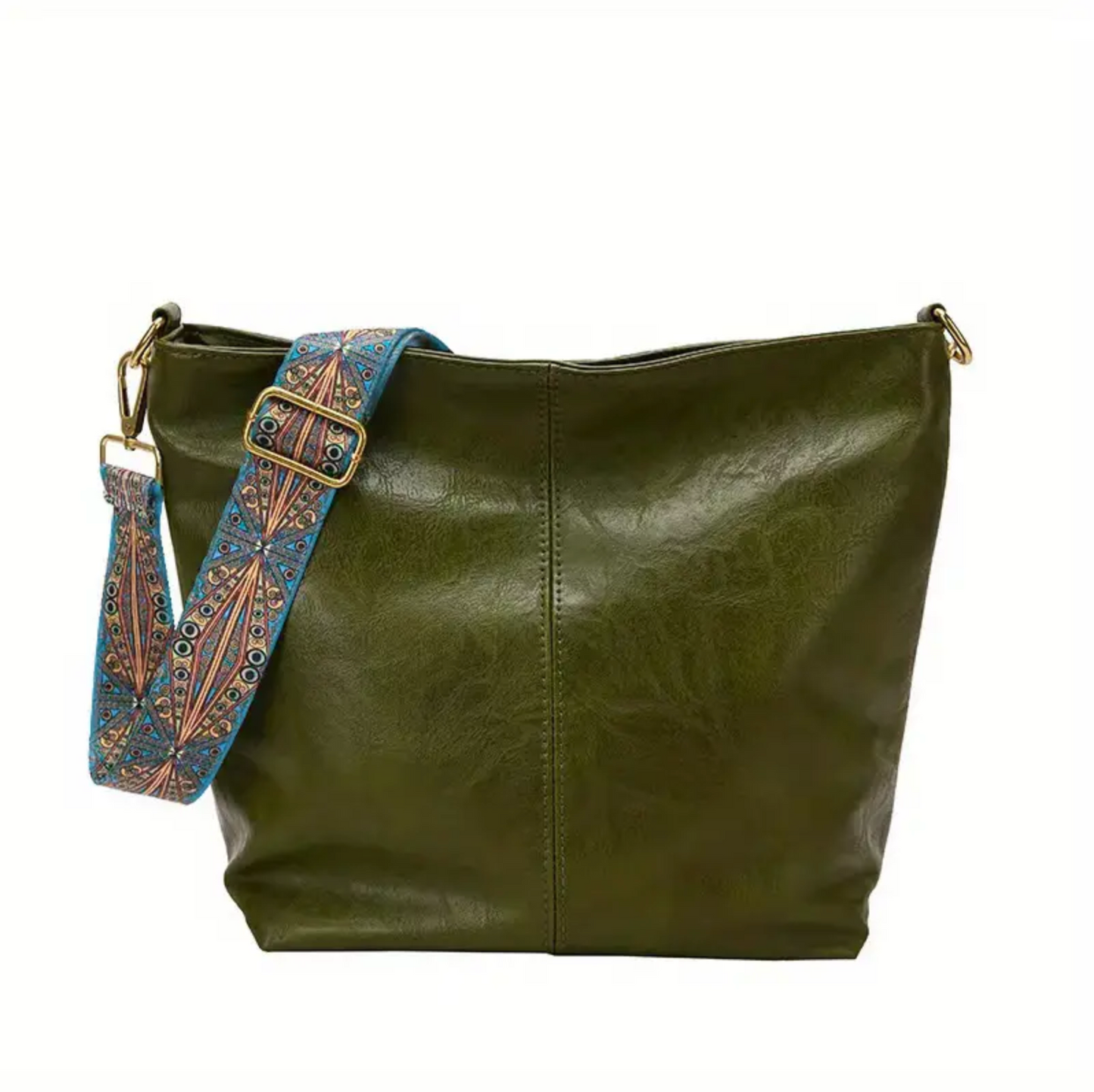 Faux leather shoulder bag