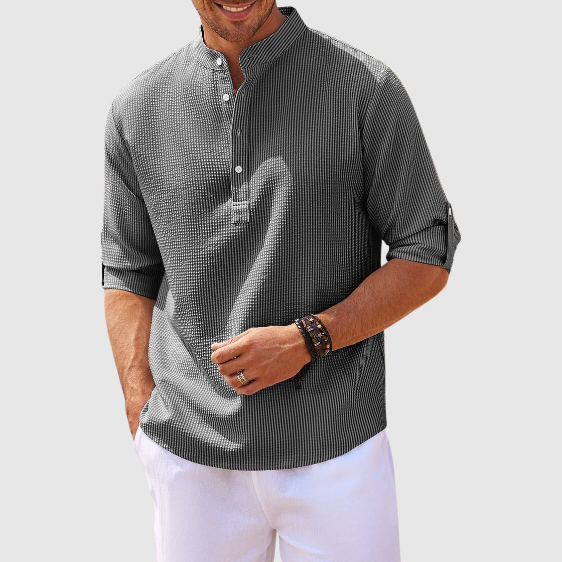 (50% off) Thoma™ - Henley Linen Shirt [Last Day Discount]