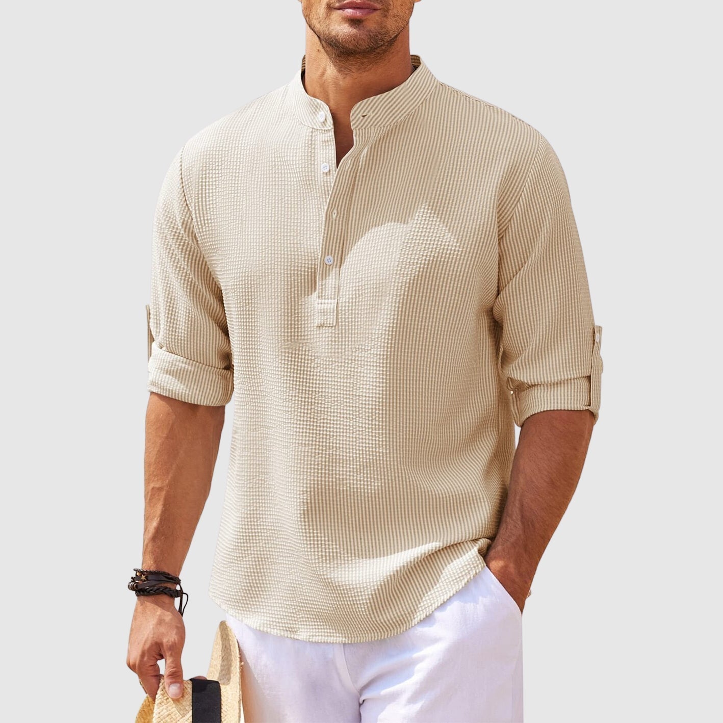 (50% off) Thoma™ - Henley Linen Shirt [Last Day Discount]