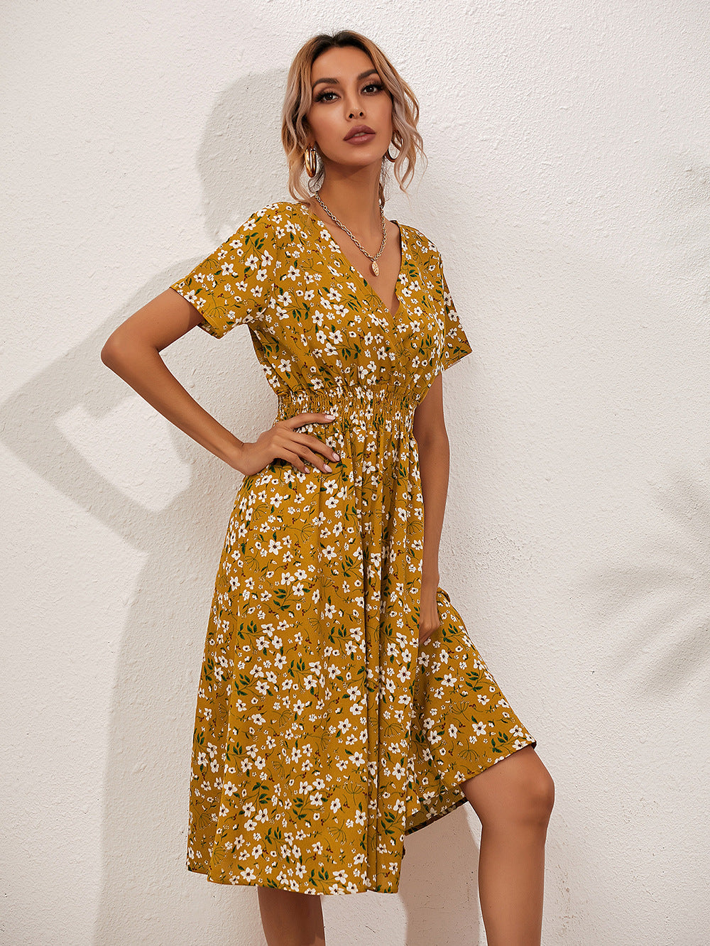 (50% off) FloralThreads™ - Elegant Floral Summer Dress [Last Day Discount]