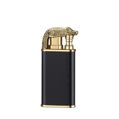 Flame metal lighter crocodile