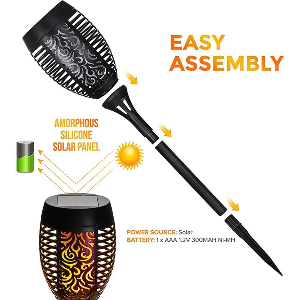 【76% OFF】Solar Powered Torch Lights