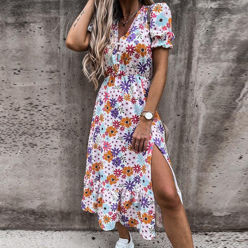 (50% off)Floral Print Dress™ - An elegant dress that adds sophistication to your look! [Last Day Discount[