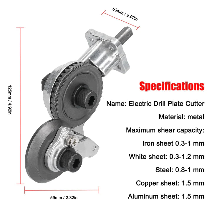 50% OFF | Metal Cutter™️ | Electric Drill Plate Cutter Attachment