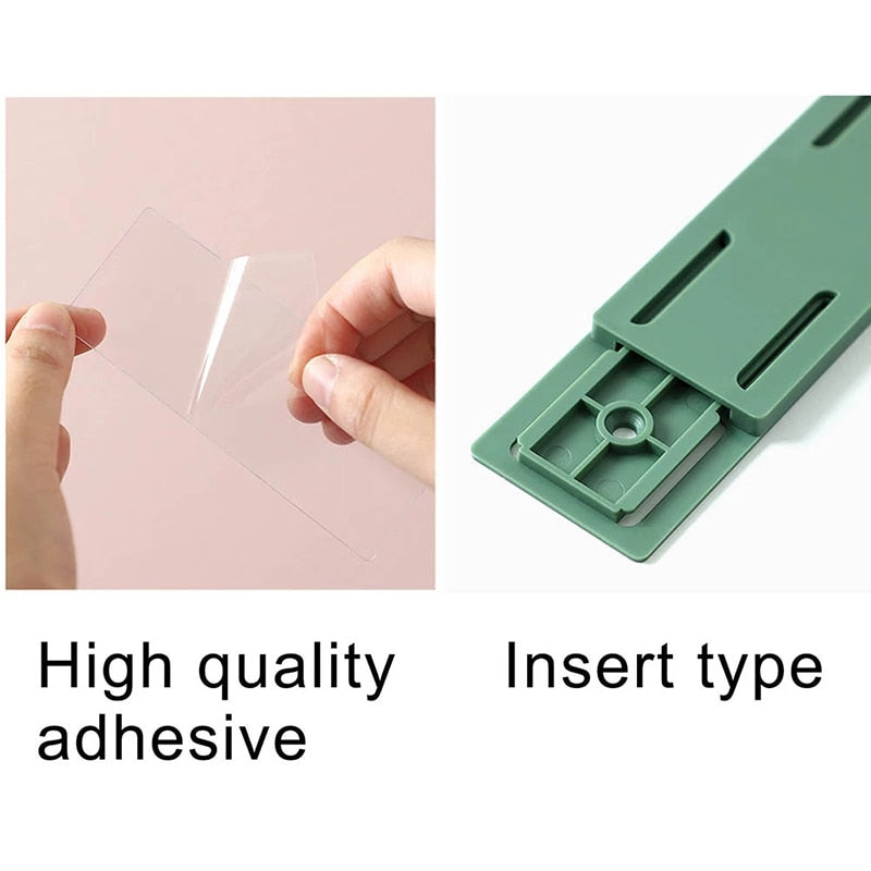 Self -adhesive socket strip holder