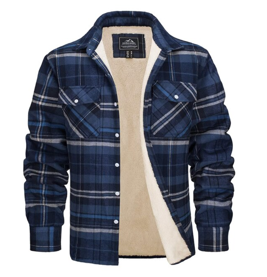 (50% off) Erichy™ - Men's Plaid Flannel Fleece Overshirt [Last Day Discount]