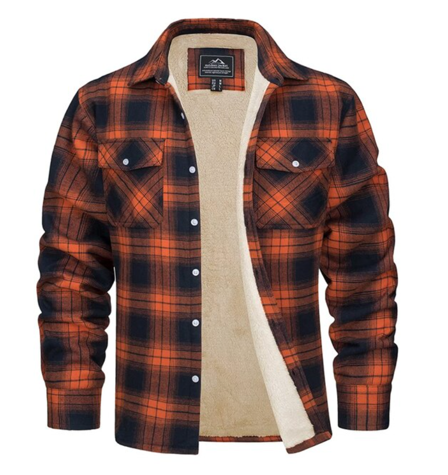 (50% off) Erichy™ - Men's Plaid Flannel Fleece Overshirt [Last Day Discount]