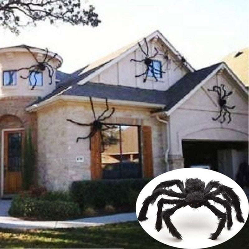 Black spider Halloween decoration