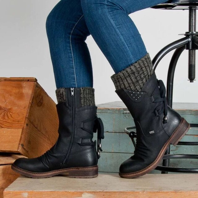 (50% off) Warmi™ - Women's Mid-Calf Zipper Boots [Last Day Discount]