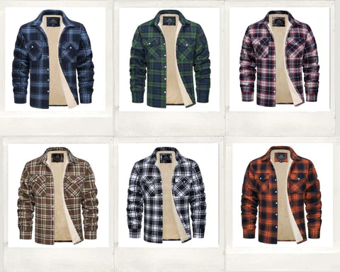 (50% off) Erichy™ - Men's Plaid Flannel Fleece Overshirt [Last Day Discount]