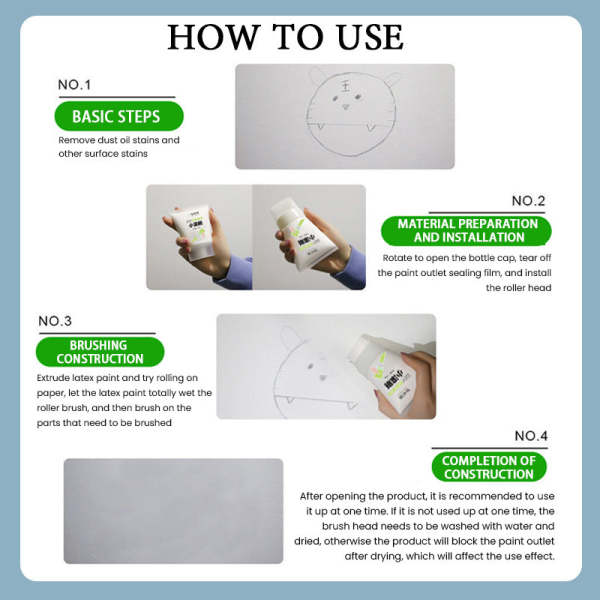 Rolling wall repair paste