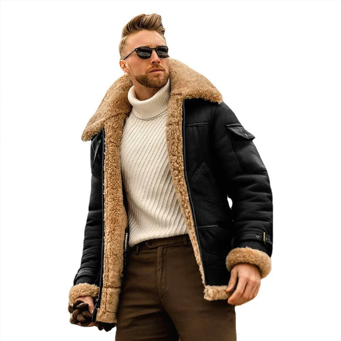 Fleece-lined men jacket