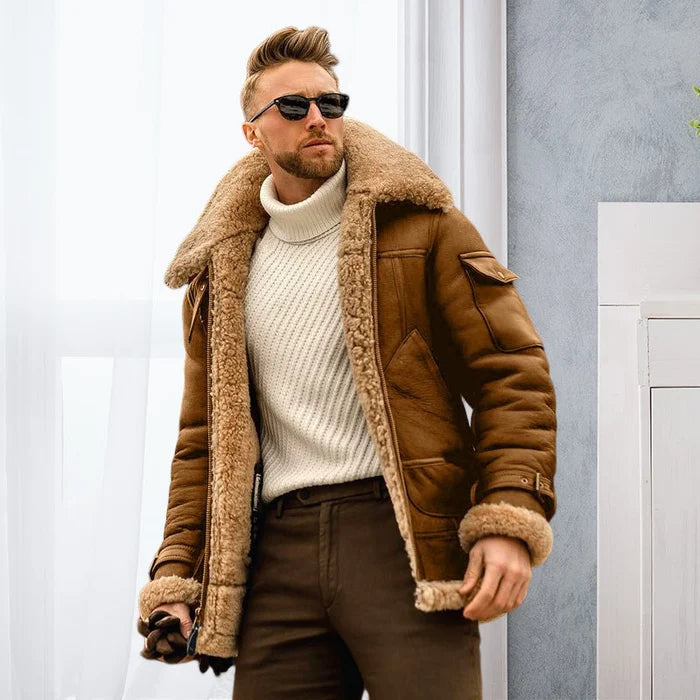 Fleece-lined men jacket