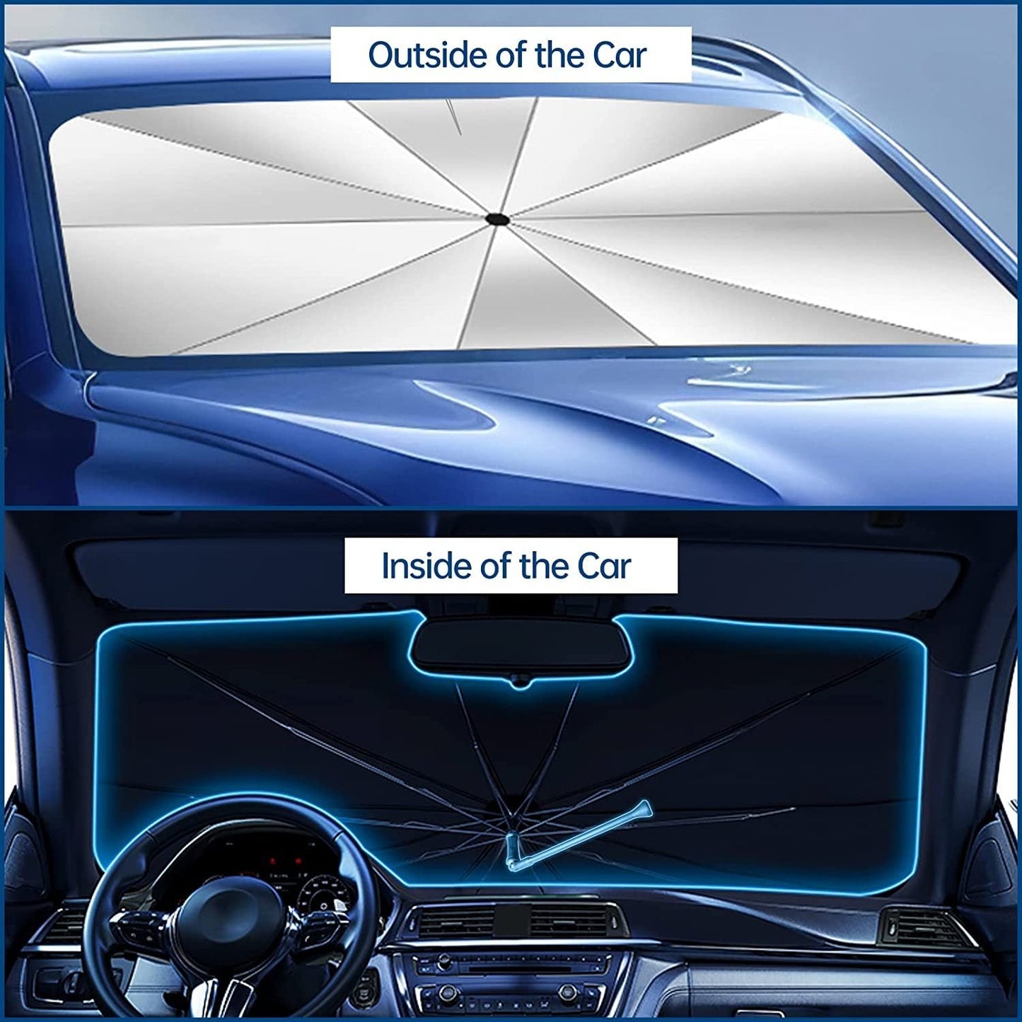 Foldable car sun cover