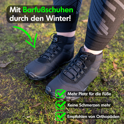 Waterproof winter barefoot shoe for women and men