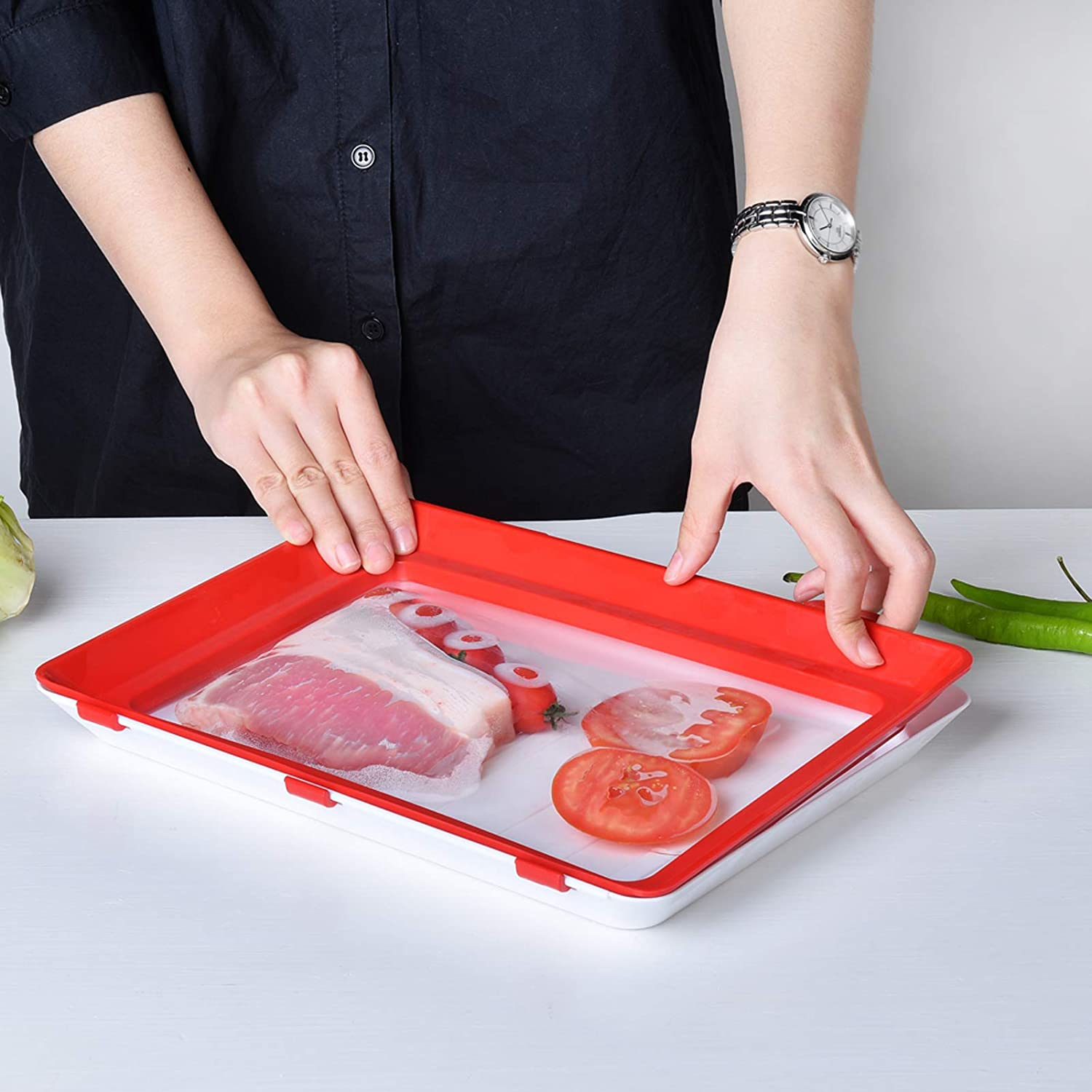 (2+2 Free) Fresh™ - Stackable Food Preservation Tray [Last Day Discount]