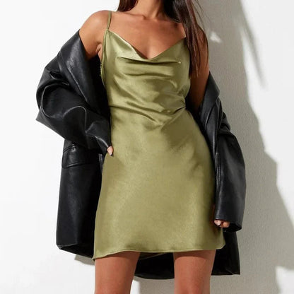 Shine | Satin mini dress